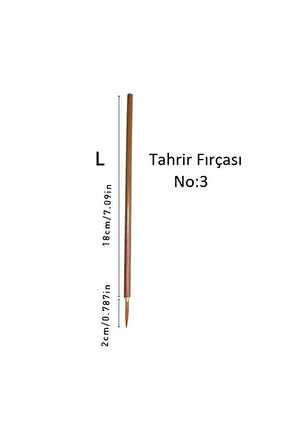 Tahrir fırçası kurt kılı No:3, çini, seramik, tezhip, minyatür, boyama, hobi işleri-1 adet