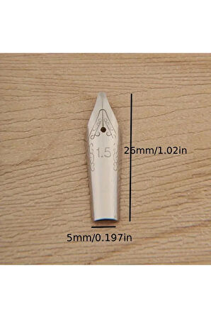 Kaligrafi divit uç seti, dolma kalem uçları, paslanmaz çelik 0.7-2.9mm arası-6 adet set