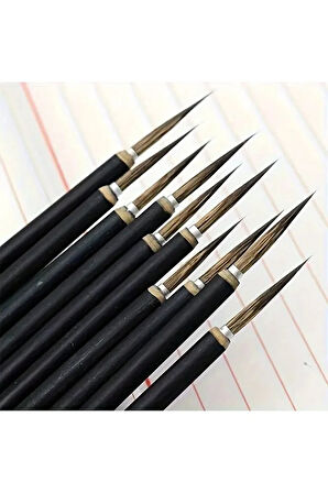 Tahrir fırça seti 3 adet, 1-2-3 Numara 1. kalite-(çini, seramik, tezhip, minyatür,boyama sanatları)