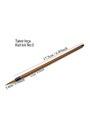 Tahrir fırçası kurt kılı no:3, çini, seramik, tezhip, minyatür, boyama, hobi işleri-1 adet