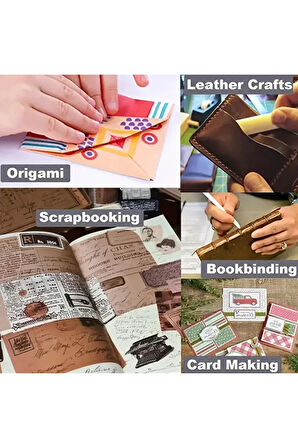 Kitap ciltleme, origami, karton katlama deri parlatma, iz yapma, şekil verme, kemik görünümlü -2 Ad