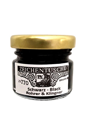 Rohrer&Klingner çizim-kaligrafi-hat mürekkebi-770 siyah 25ml (ekonomik boy)