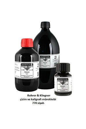 Rohrer&Klingner çizim-kaligrafi-hat mürekkebi-770 siyah 25ml (ekonomik boy)