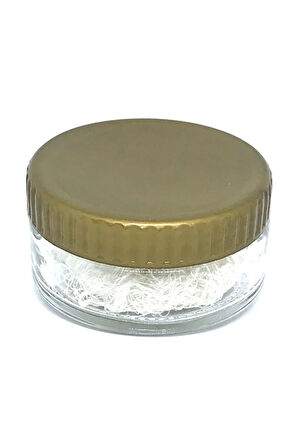 Likalı Geniş Cam Hokka Sarı (GOLD) Kapak 40ml