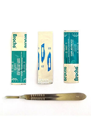 Bistüri Sapı Ve 3 Adet Yedek Uç 23 numara