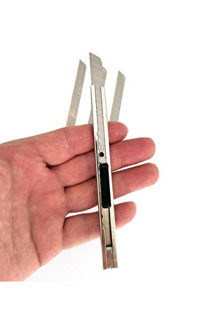 OLFA AB-50S Dar Standart Paslanmaz Maket Bıçağı Yedeği-3 Adet