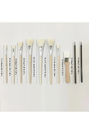 Seramik Sırlama Fırça Seti, Seramik Boyama, Yaldızlama, Çini, Vazo, Hobi Işleri, Koyun Tüyü-set 10ad
