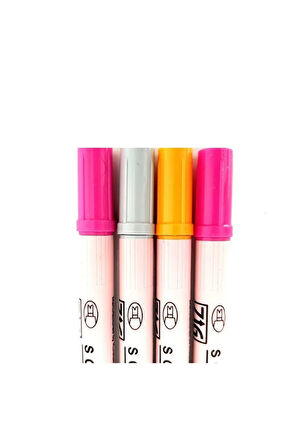 Zig Scroll & Brush Çift Çizgi Ve Fırça Uçlu Kaligrafi Kalemi, davetiye kalemi-4 Adet