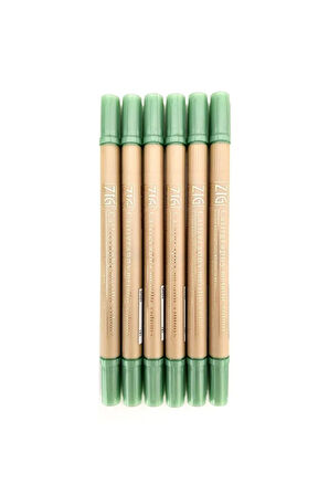 Kaligrafi Kalemi Metalik Yaldız, düz kesik, Ms8400-Yeşil No:121-Kutu 6'lı