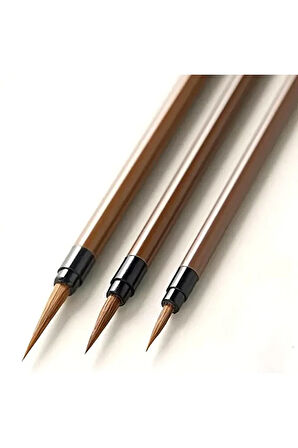 Tahrir fırça seti 3 adet, 1-2-3 Numara 1. kalite-çini, seramik, tezhip, minyatür,boyama sanatları