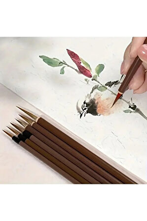 Tahrir fırça seti, çini, seramik, tezhip, minyatür, çiçek boyama, resim 11 Adet-Set