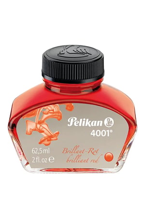 Pelikan Mürekkep Kırmızı-Brilliant Red- parlak kırmızı 62.5 Ml 4001