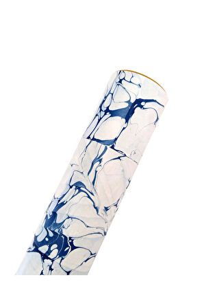 Ebru desenli kubur, fırça, kağıt , kalem saklama kutusu, süngerli silindir kutu, fırçalık-No:10