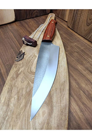 El Yapımı Şef Bıçağı, Ahşap Saplı, Profesyonel N690 Mutfak Bıçağı (c5)