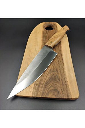 El Yapımı Şef Bıçağı, Ahşap Saplı, Profesyonel N690 Mutfak Bıçağı (c6)