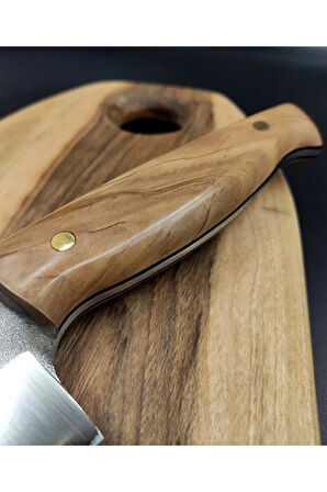 El Yapımı Şef Bıçağı, Ahşap Saplı, Profesyonel N690 Mutfak Bıçağı (c6)