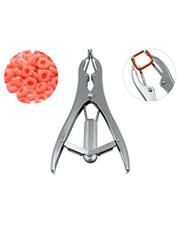 Metal Elastratör Pensi + 25 Adet Lastik