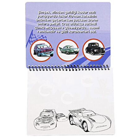 Disney Cars Şimşek McQueen Magic Water Painting Özel Sulu Kalem ile Sihirli Boyama Kitabı