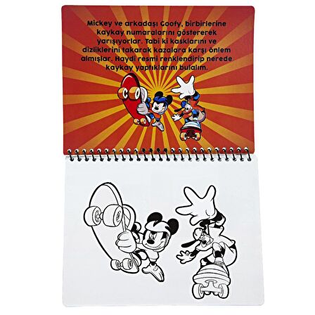 Disney Jr. Mickey Mouse Magic Water Özel Sulu Kalem ile Sihirli Boyama Kitabı 