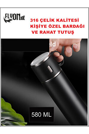 20-24 SAAT SICAK SOĞUK MUHAFAZALI 316 KALİTELİ ÇELİK BARDAKLI TERMOS 580 ML KALİTE TESADÜF DEĞİLDİR