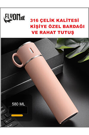 20-24 SAAT SICAK SOĞUK MUHAFAZALI 316 KALİTELİ ÇELİK BARDAKLI TERMOS 580 ML KALİTE TESADÜF DEĞİLDİR