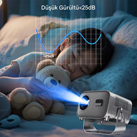 JHY V8 Taşınabilir Android 12  2.69 inç 4K HD 720P Akıllı Projektör 2025