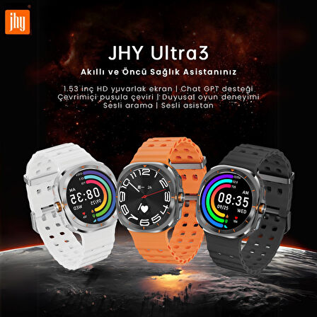 JHY Smart Watch Ultra 3 White