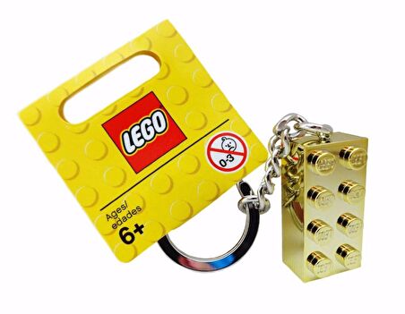 LEGO Brick 850808 Gold 2 x 4 Stud Key Chain