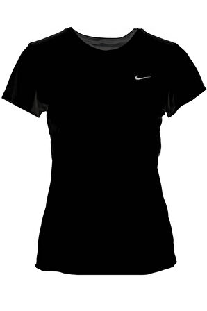 Nike Miller Dri Fit Running SS Tee Koşu Spor Antrenman Tişörtü Siyah
