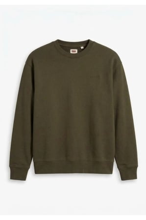 relaxed fit pamuk kumaş Erkek Standart Sweatshirt -0043 Haki / 2XL
