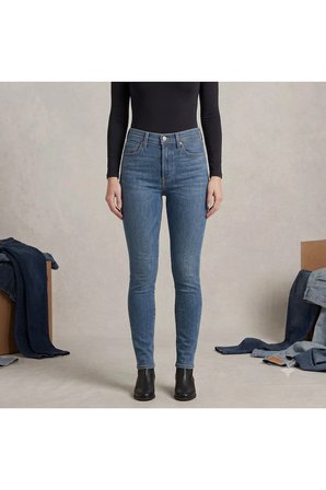 tayt esnekliği Mile High Super Skinny Kadın Jean Pantolon - 0184 Lacivert / 25/28