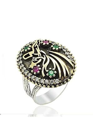 Semazen Serisi Gümüş Otantik Motifli Ayarlanabilir KadınYüzük