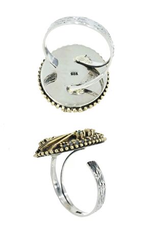 Semazen Serisi Gümüş Otantik Motifli Ayarlanabilir KadınYüzük