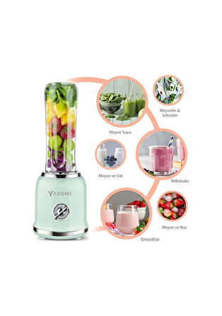 Yasomi Bl019 Retro Smoothie Blender Yeşil ( Türkiye Garantili )