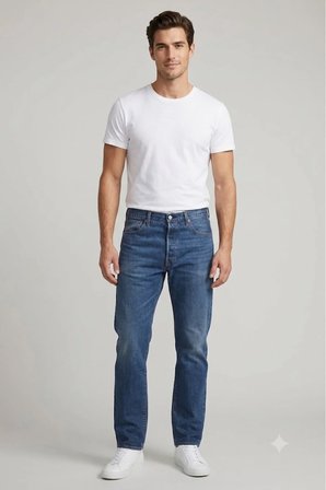 ® 501® Original Erkek Jean Pantolon Dark TINT Blue Lacivert / 32/34