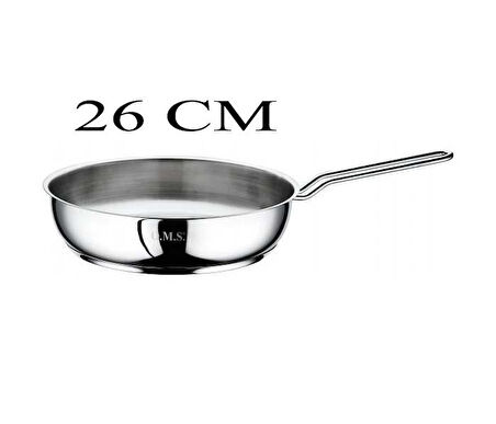 Oms Çelik Tava 26x6 CM Cam Kapaklı