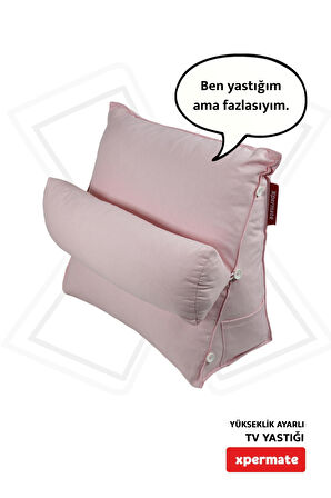 XPERMATE Tv Yastığı Bel Destek Yastığı Sırt Yastığı Boyun Destekli Yastık Ameliyat Sonrası Yastık Toz Pembe