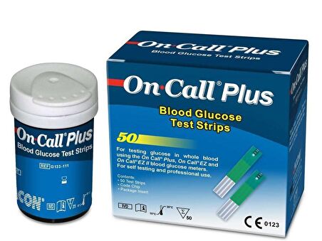 On Call Plus 50 Adet Seker Ölçüm Çubuğu / Strip