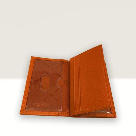 Grande Hakiki Deri Kart Cüzdanı Şeffaf Kartlık