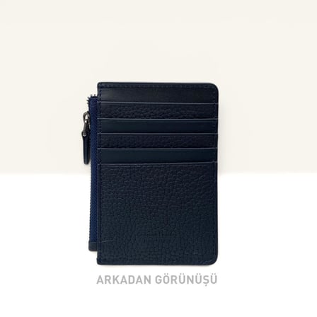 Grande Hakiki Deri Kartlık Fermuarlı Cüzdan