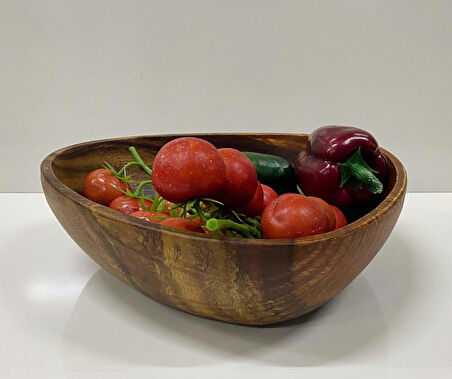 Akasya Sunumluk Bol Kase Meyvelik 25 CM Üçgen