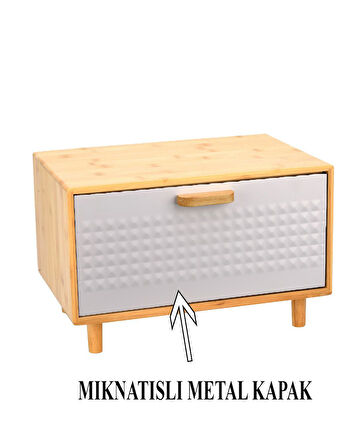 Bambu Ekmeklik – Metal Mıknatıslı Kapaklı