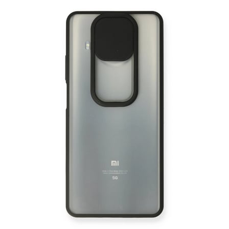 Xiaomi Mi 10t Lite Kılıf Palm Buzlu Kamera Sürgülü Silikon - Siyah