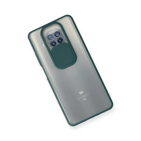 Xiaomi Mi 10t Lite Kılıf Palm Buzlu Kamera Sürgülü Silikon - Yeşil
