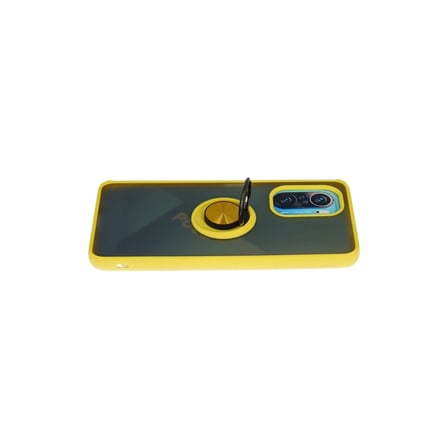 Xiaomi Redmi K40 Kılıf Montreal Yüzüklü Silikon Kapak - Sarı