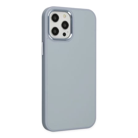 Apple İphone 12 Pro Max Kılıf Asya Deri Silikon - Sierra Blue