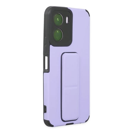 Vivo Y16 Kılıf Mega Standlı Silikon - Lila