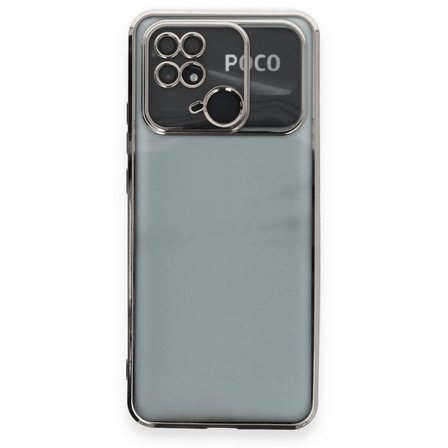 Xiaomi Redmi 10c Kılıf Razer Lensli Silikon - Gümüş