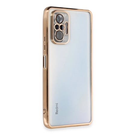 Xiaomi Redmi Note 10 Pro Kılıf Razer Lensli Silikon - Gold