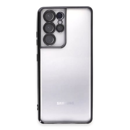 Samsung Galaxy S21 Ultra Kılıf Razer Lensli Silikon - Siyah
